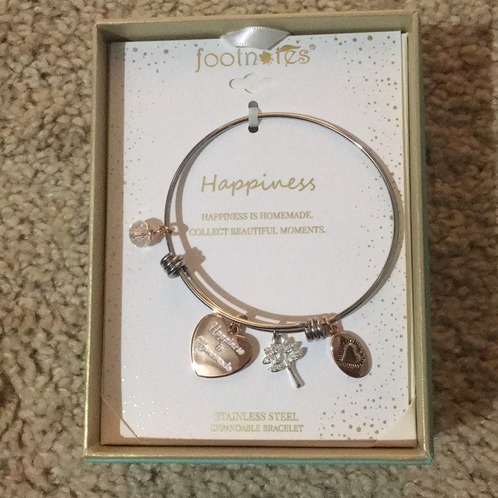 💝 Footnotes Happiness Stainless Steel Bracelet